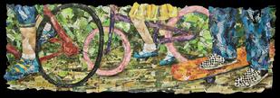 Dr Royce collage davis sacramento ca eileen downes collage art artist bicycles