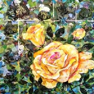 rose brain collage art